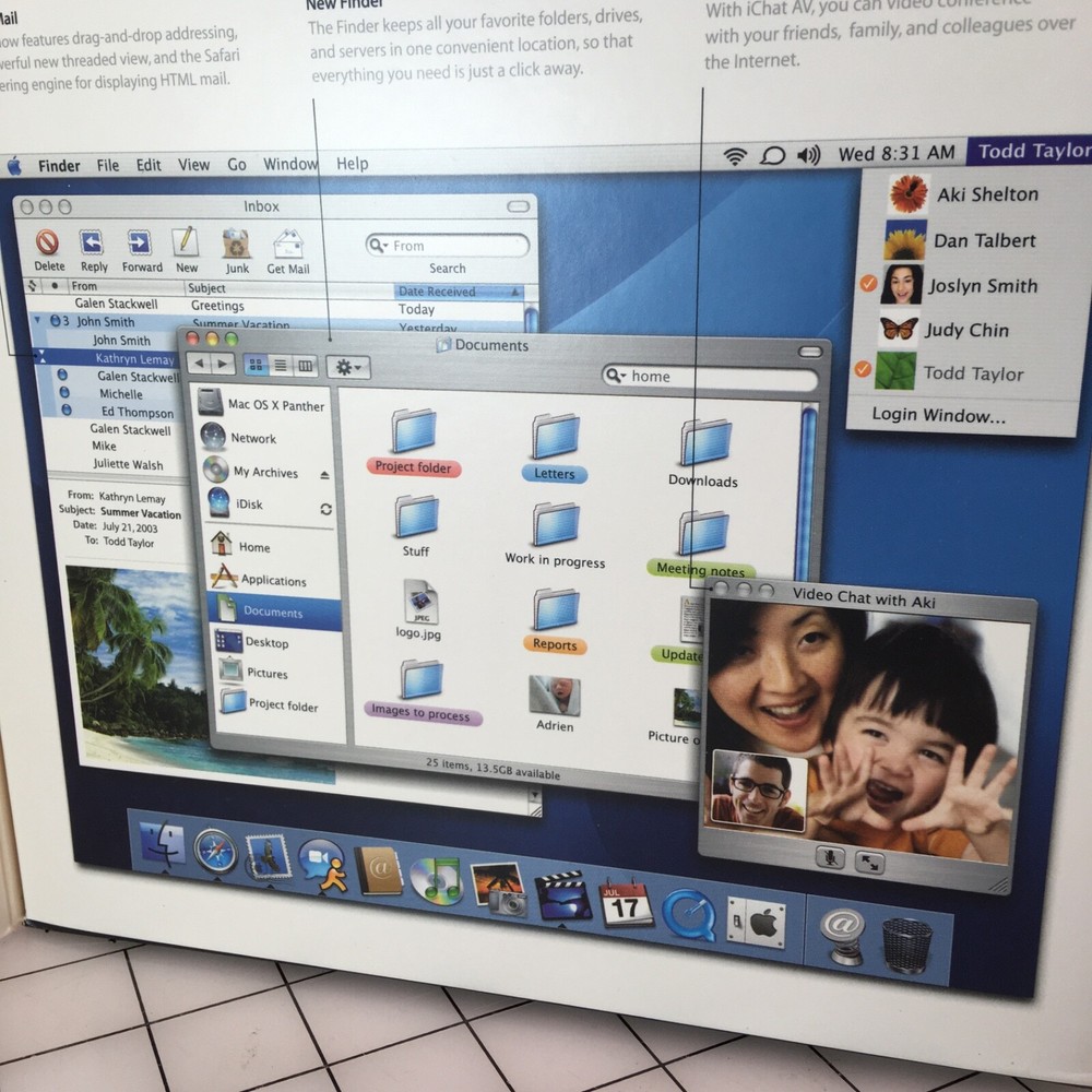 Vtg Apple Macintosh OS X 10.3 Panther Computer Software Mac COMPLETE BOX SET