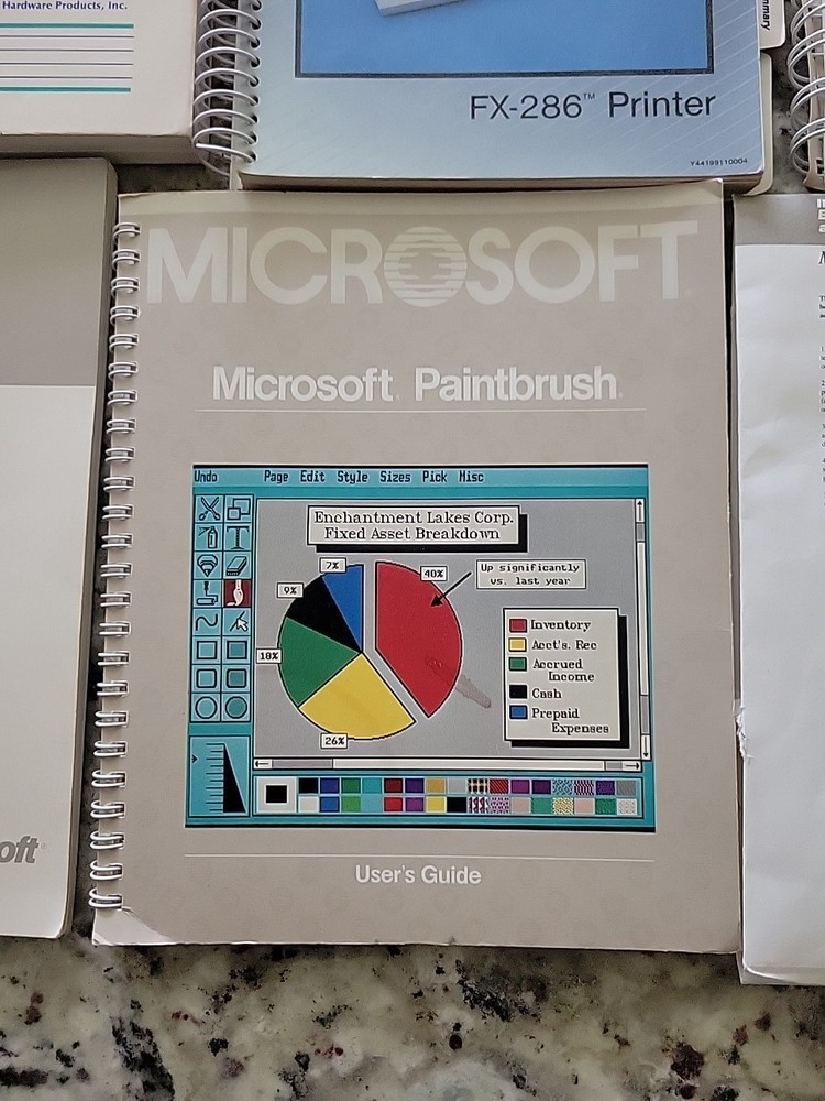 Lot Computer Manuals IBM Microsoft BitFax Mosaic Paint Epson Dos Basic Lotus 17