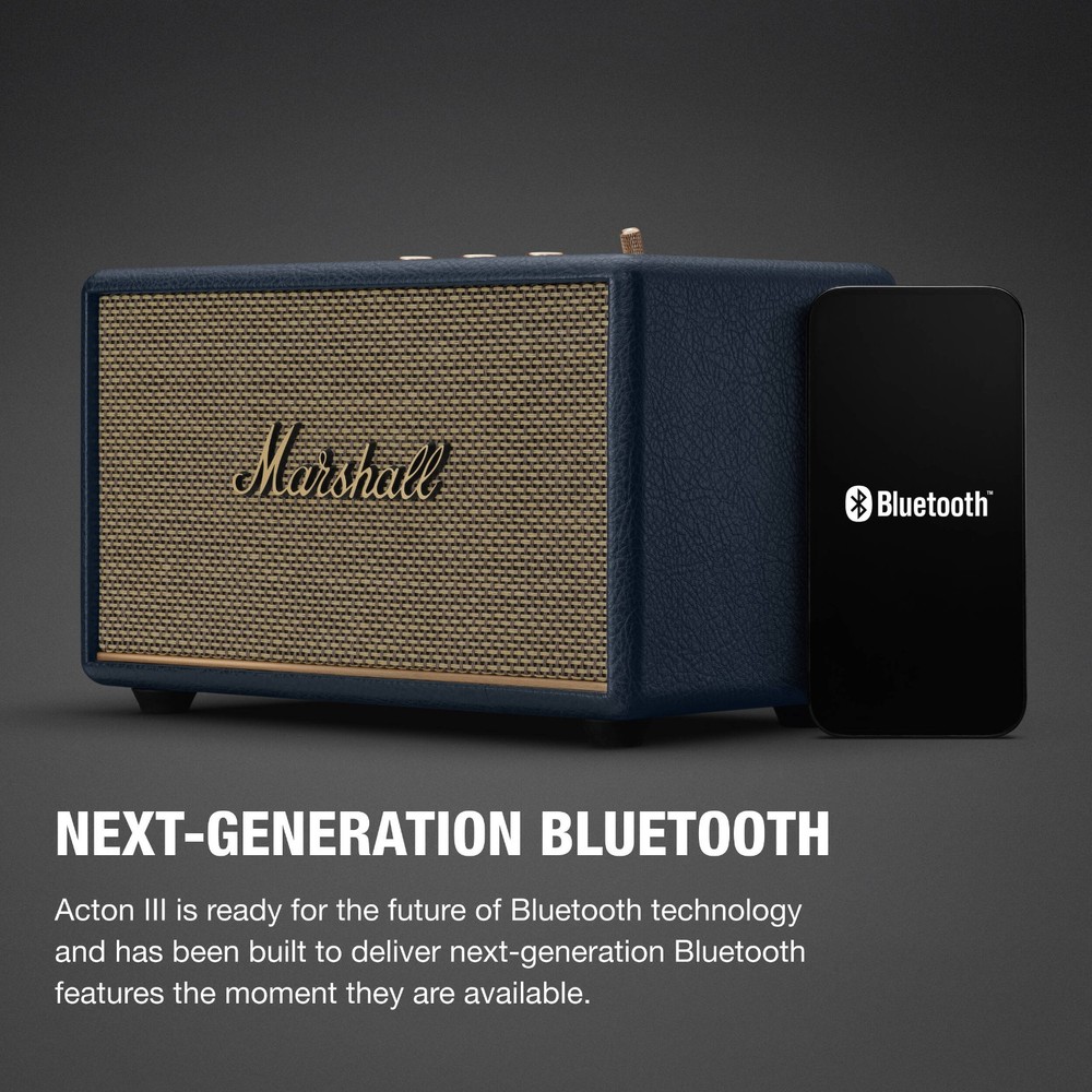 Marshall Acton III Bluetooth Speaker System (Midnight Blue)