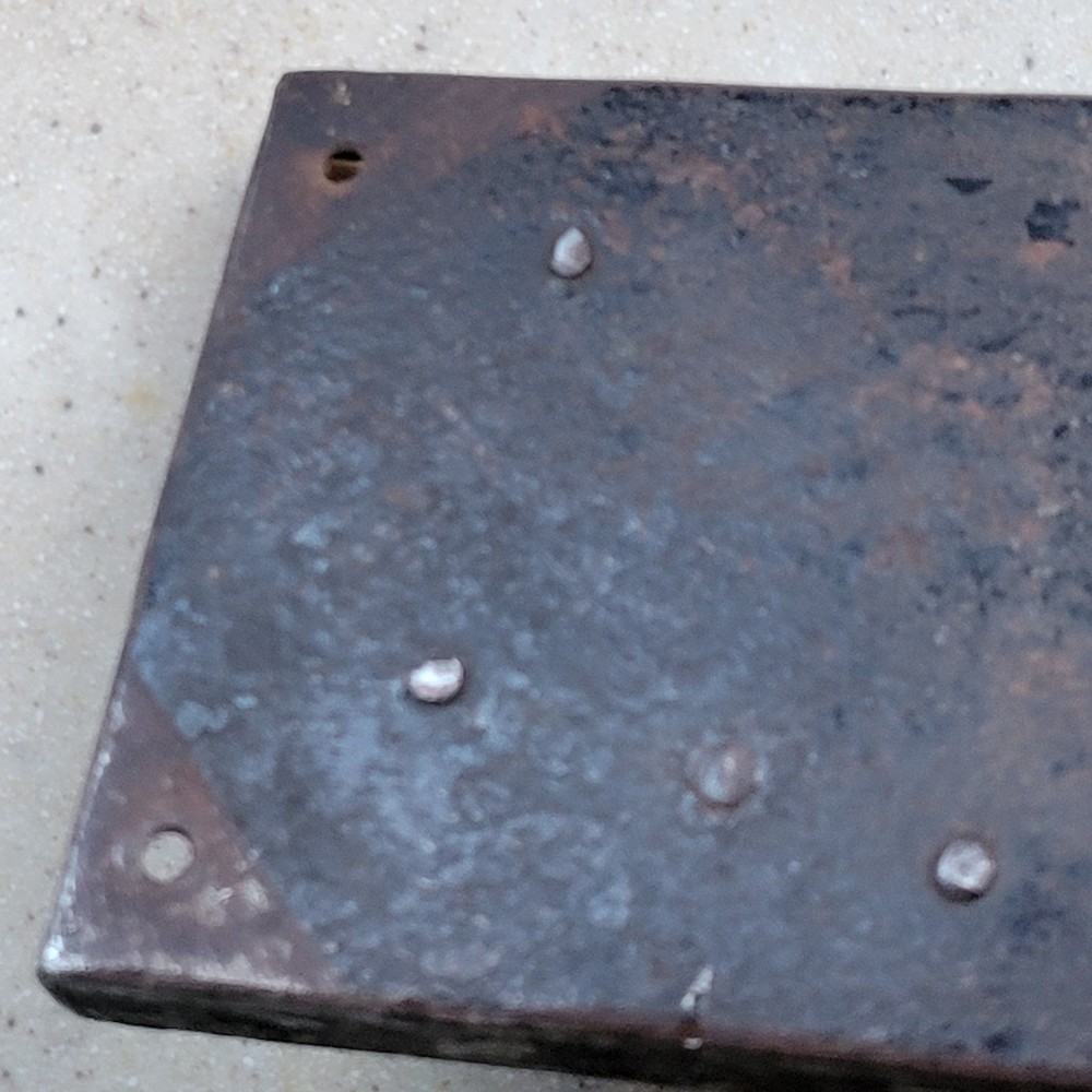 Antique Rusty Primitive Small Iron Lock with Key
