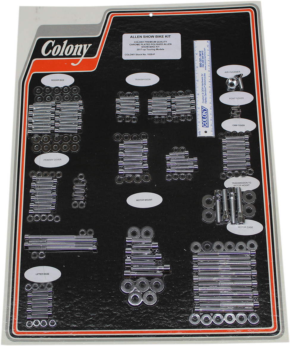 COLONY Bolt Kit - Engine - Chrome 1028-P