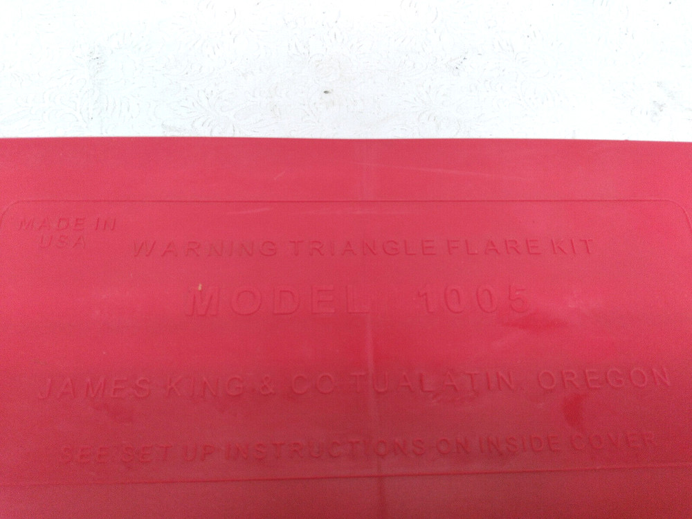 James King Co. Warning Triangle Kit Model 1005 - USED