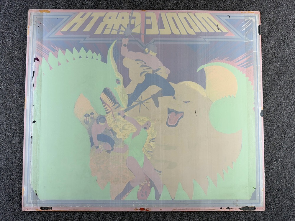 Atari Middle Earth Pinball Machine Game Backglass ORIGINAL