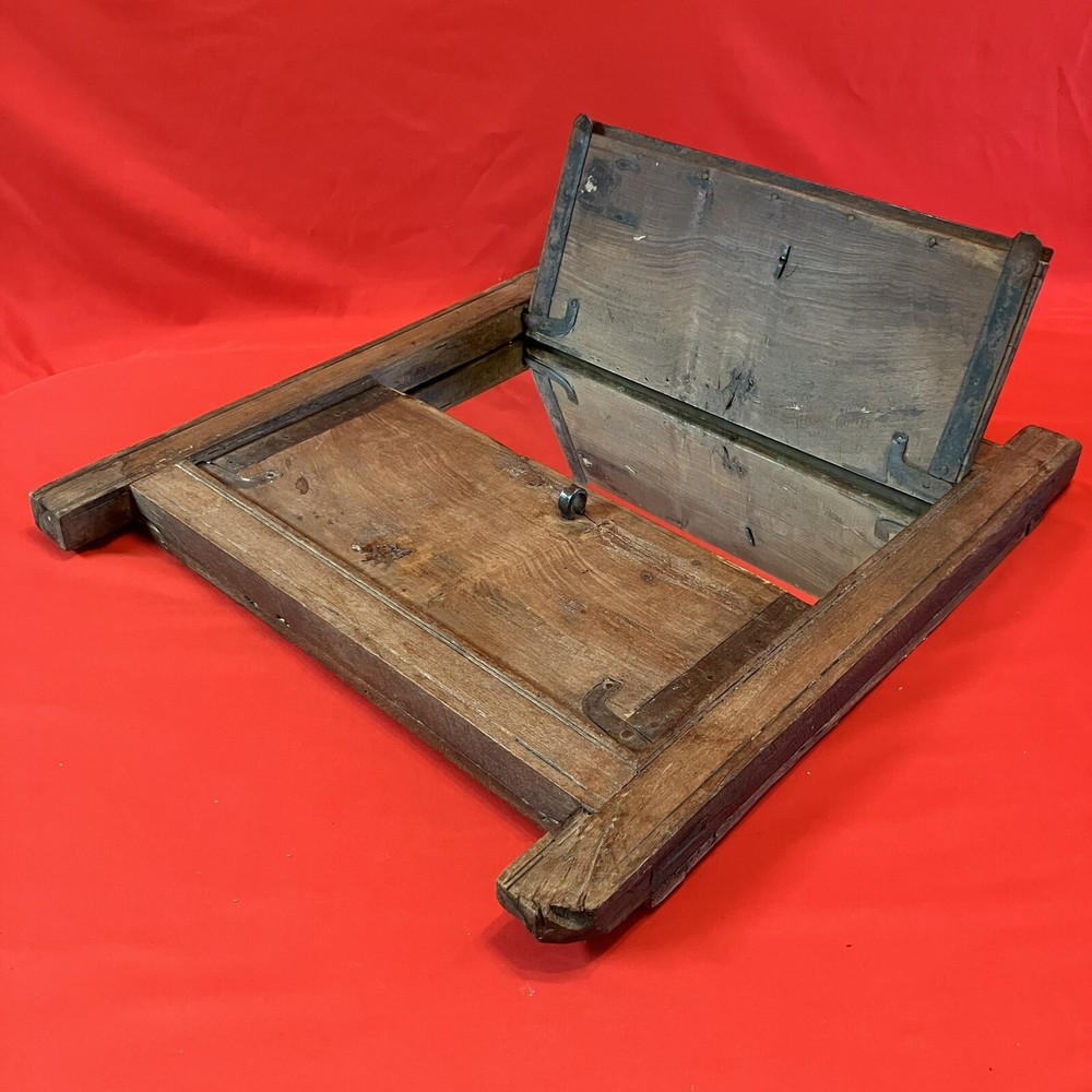 Antique Wooden Wall Decor Mirror / Window Panel / Framed Hand Primitive Crafted