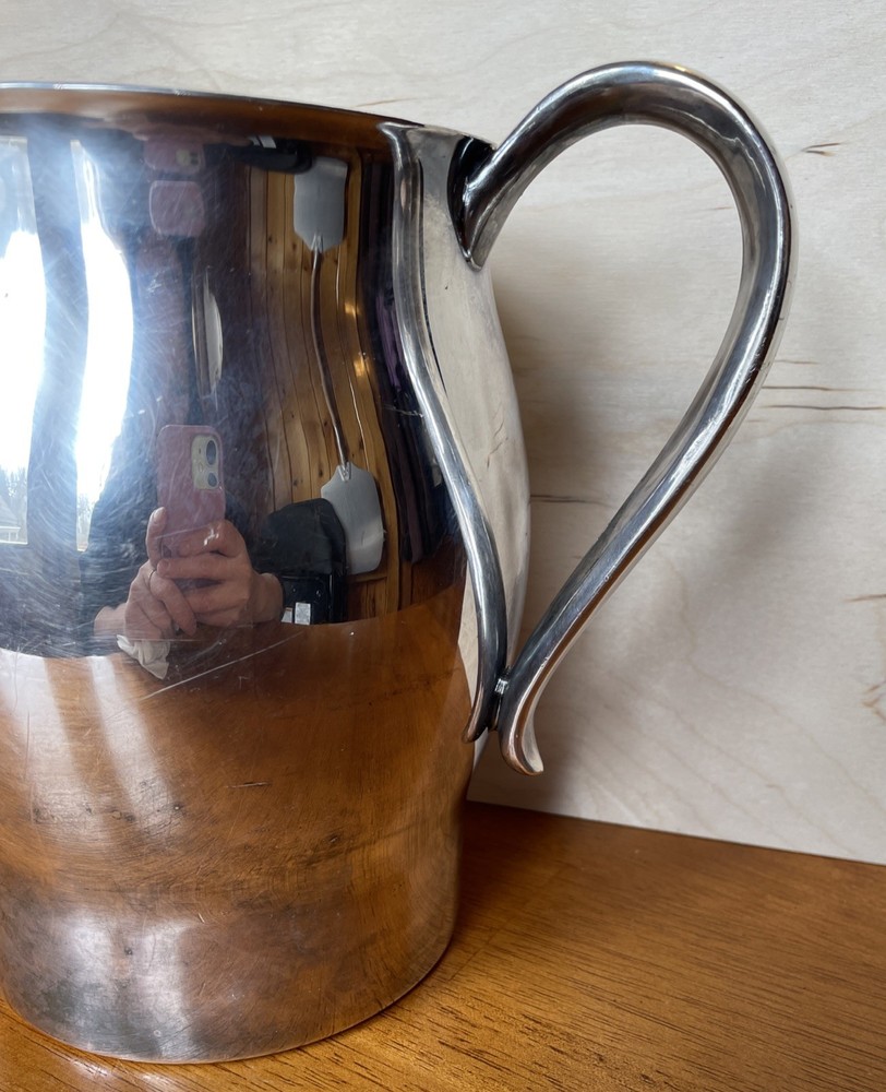 Silver plated Paul Revere Reproduction Pitcher with Ice Lip 7" Tall 7504 Great!