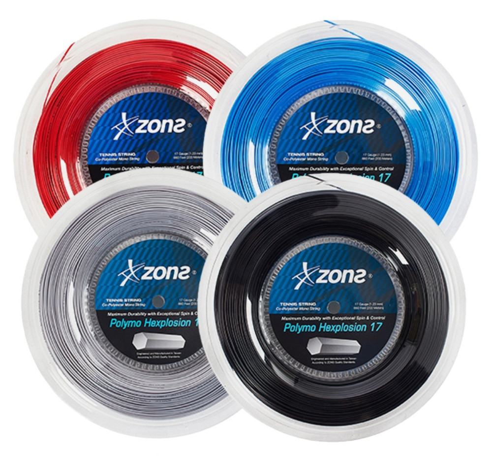 Zons Polymo Hexplosion 17 1.23mm 200m Tennis String Racquet Racket Poly String