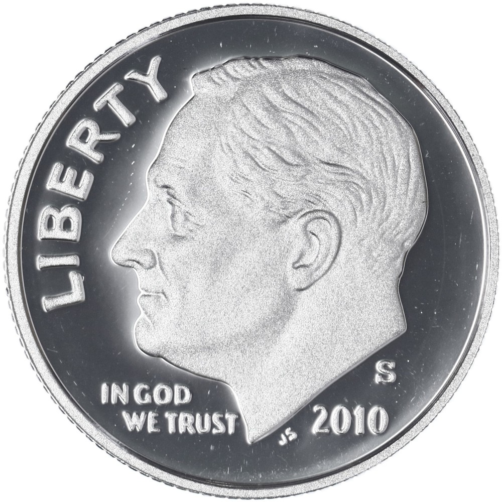 2010 S Roosevelt Dime Gem DCam Proof 90% Silver