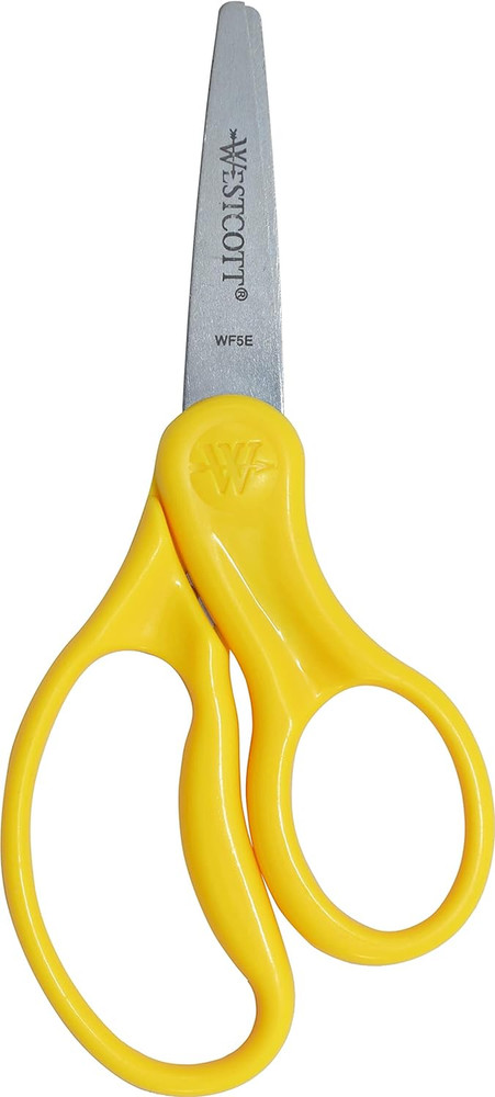 Hard Handle Kids Scissors, 5", Pointed, Assorted Colors, 2-Pack