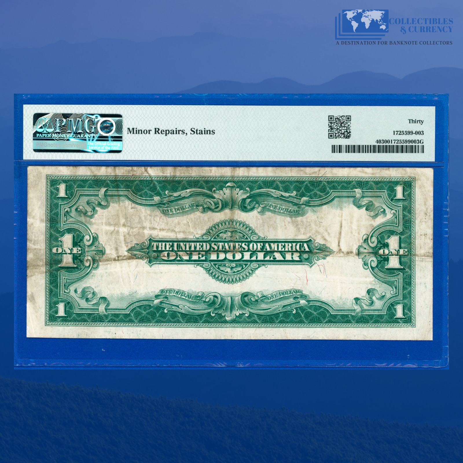 Fr.40 1923 $1 One Dollar Legal Tender Note "HORSEBLANKET", PMG VF 30 #39513