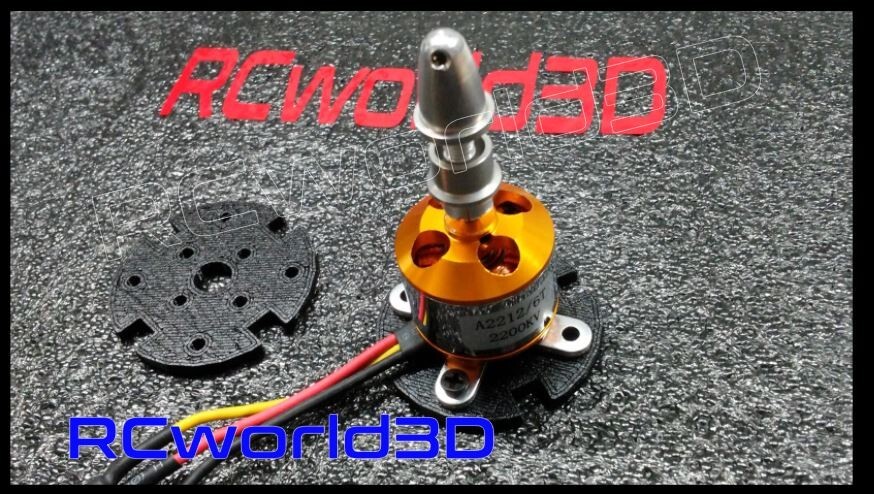 RC PLANE BRUSHLESS MOTOR MOUNT/BASE PERFECT X 2212 MOTOR 3D PRINTED SOLID - PLA
