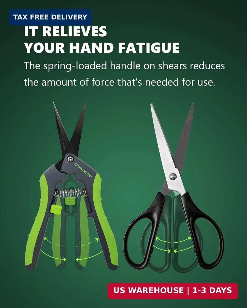 2pcs 6.5" Pruning Shears for Gardening, Ultra Sharp Garden Scissors for Precise