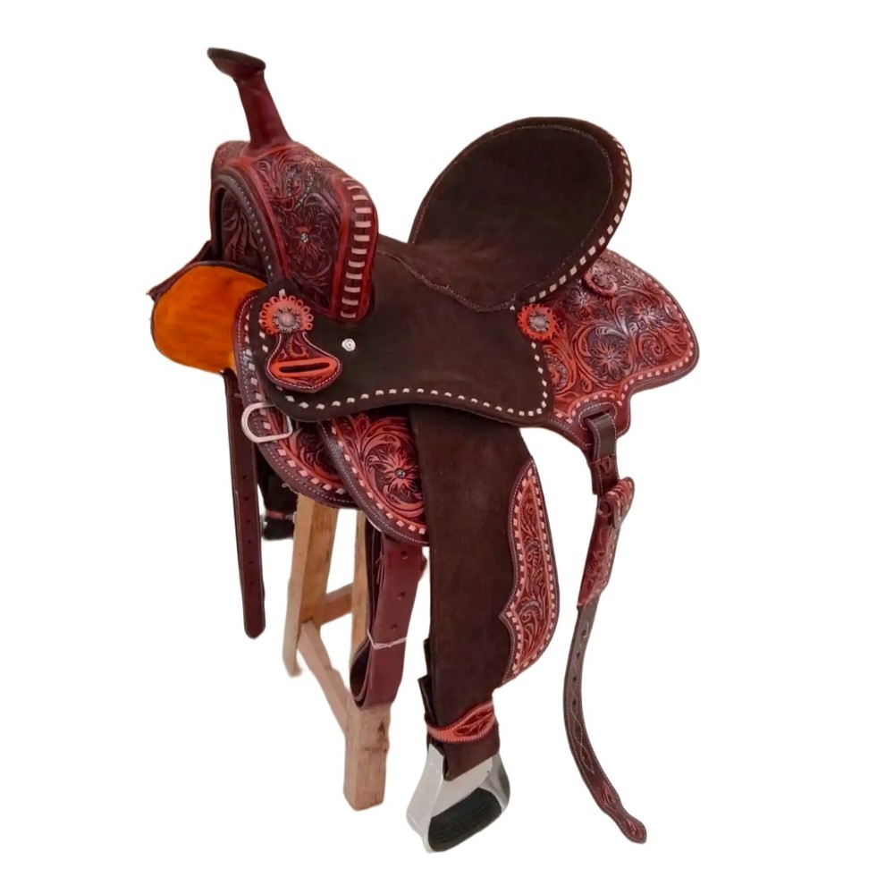 Western Racing Saddle: Hand Crafted Leather saddle With Complete Tack Set