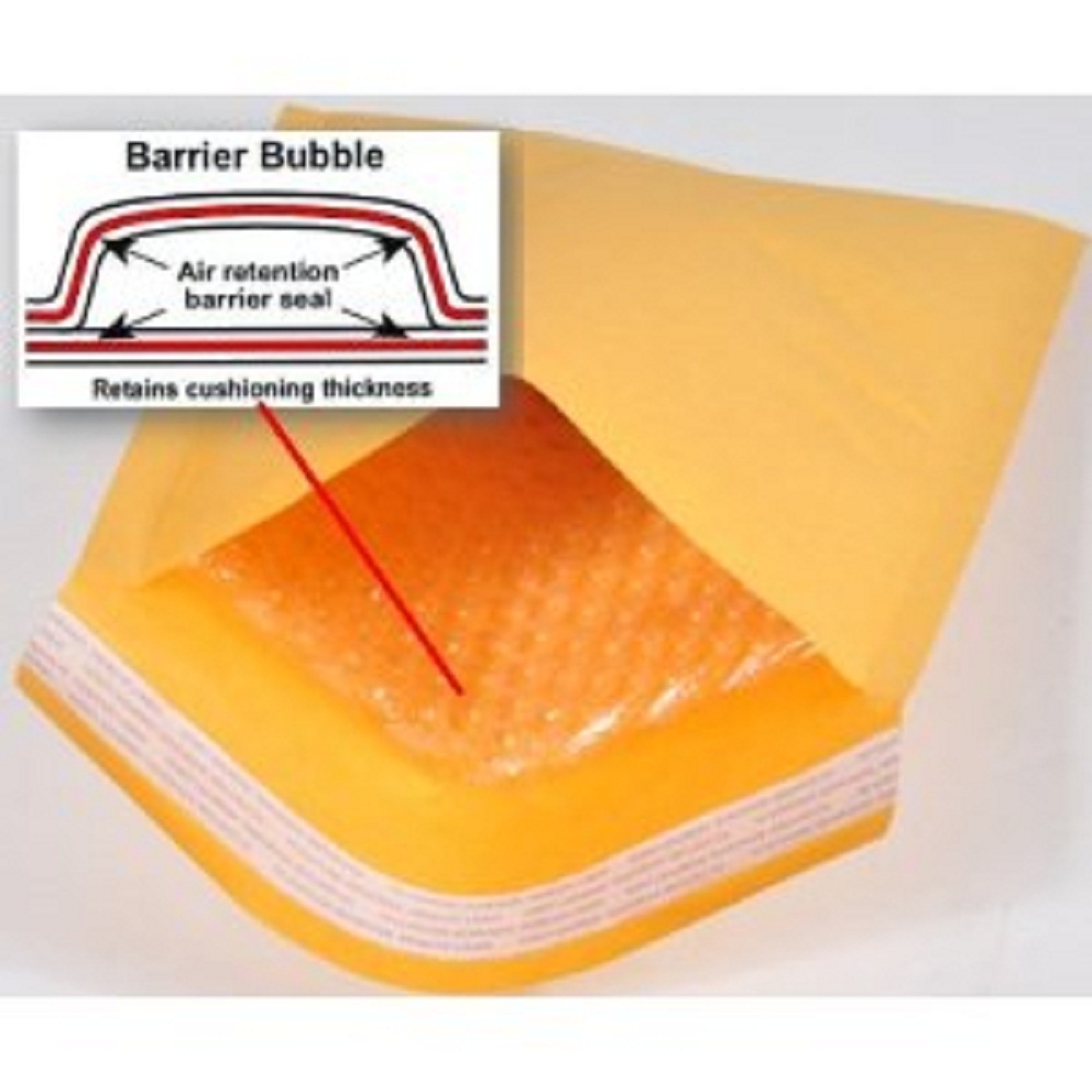 SuperPackage® 250 #0 (Inner 6x9) Kraft Bubble Mailers Padded Envelopes