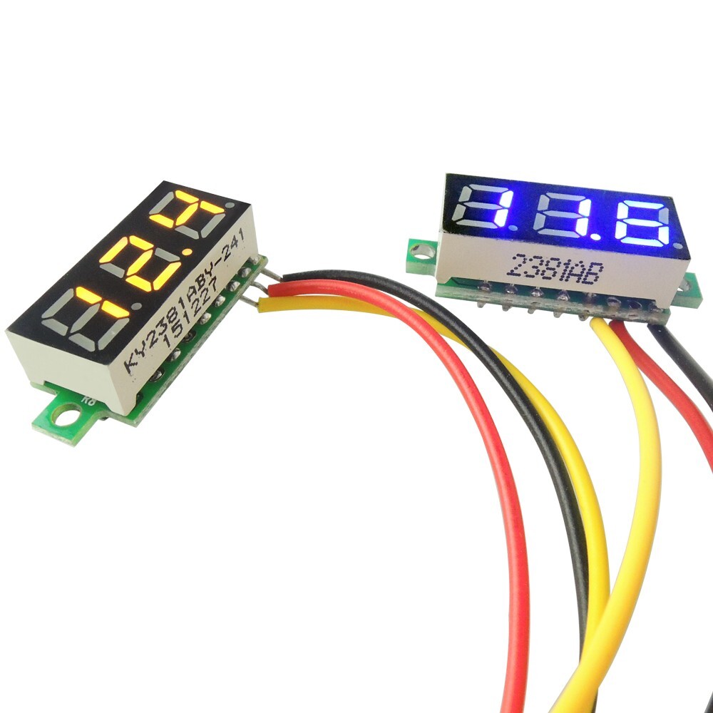 10PCS 0.28" Mini DC 0-100V Voltage Tester Gauge Meter Digital LED Voltmeter