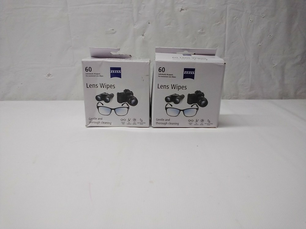2 pack Zeiss Box Lens Wipes (60 Count)