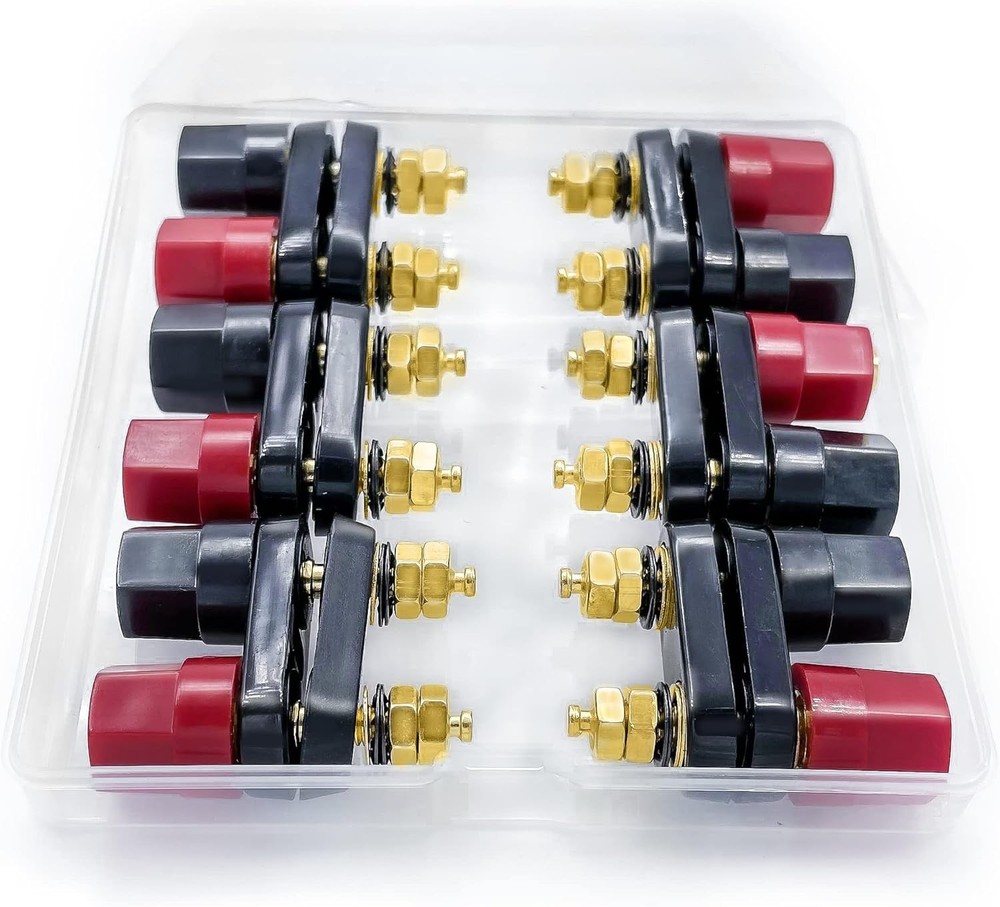 4MM Copper 2-Way Banana Plug Jack Socket Binding Post Video Speaker Terminal...
