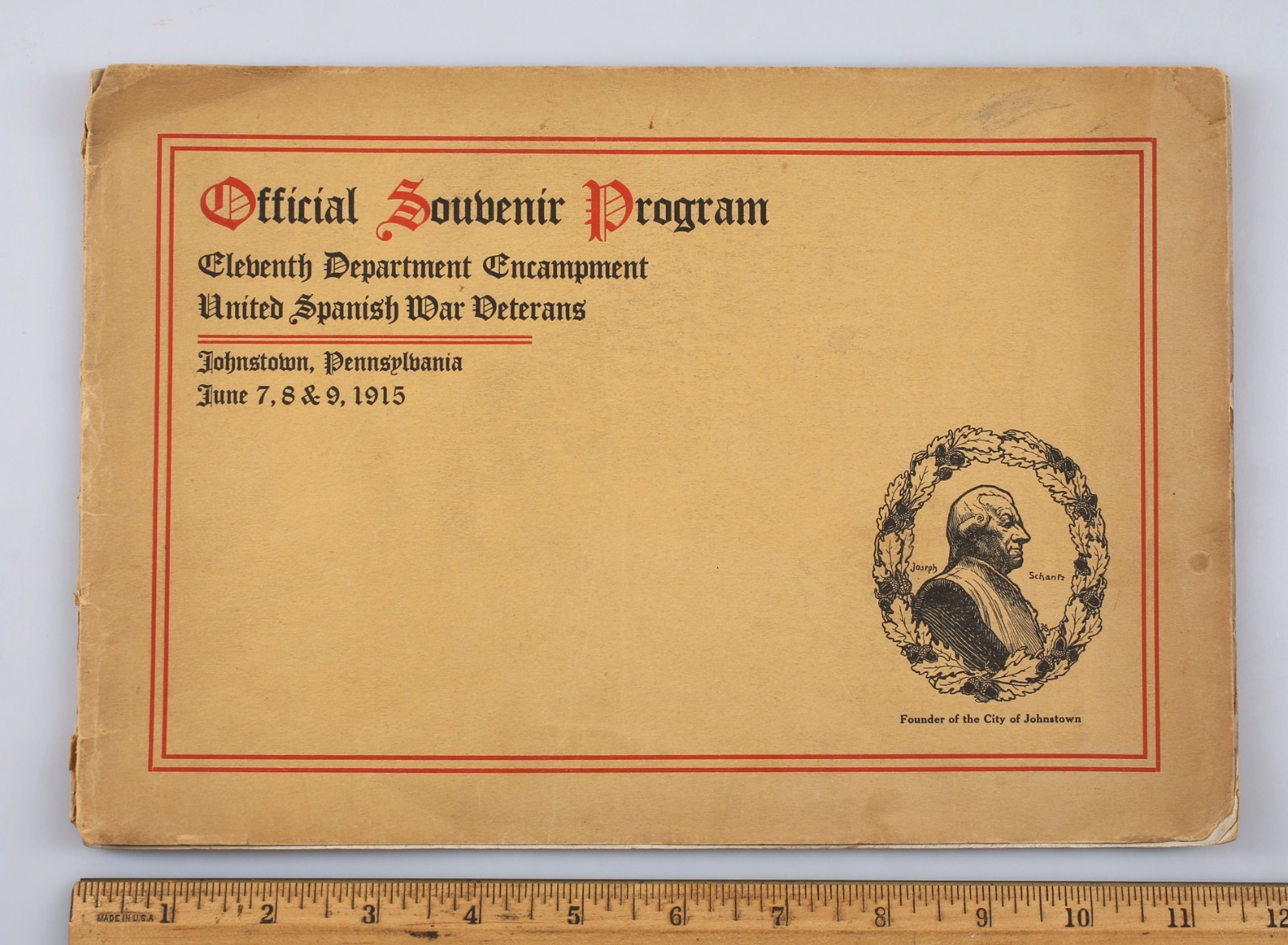 1915 Spanish American War Veterans Encampment Program Johnstown Pennsylvania