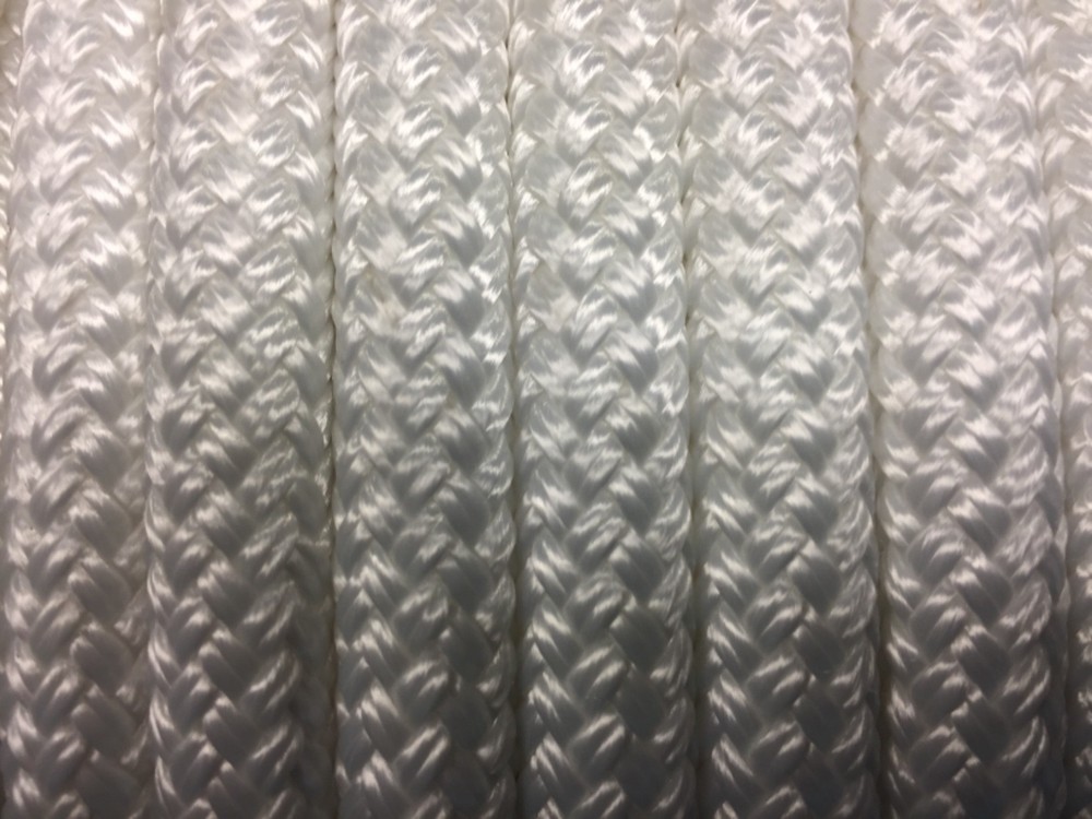 5/8” polyester double braid rope white or white flecks 300 feet
