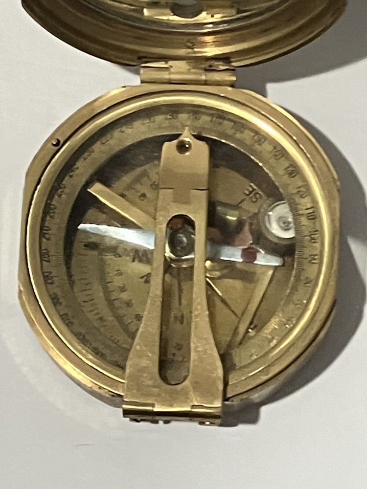 Brass Maritime Compass With Case