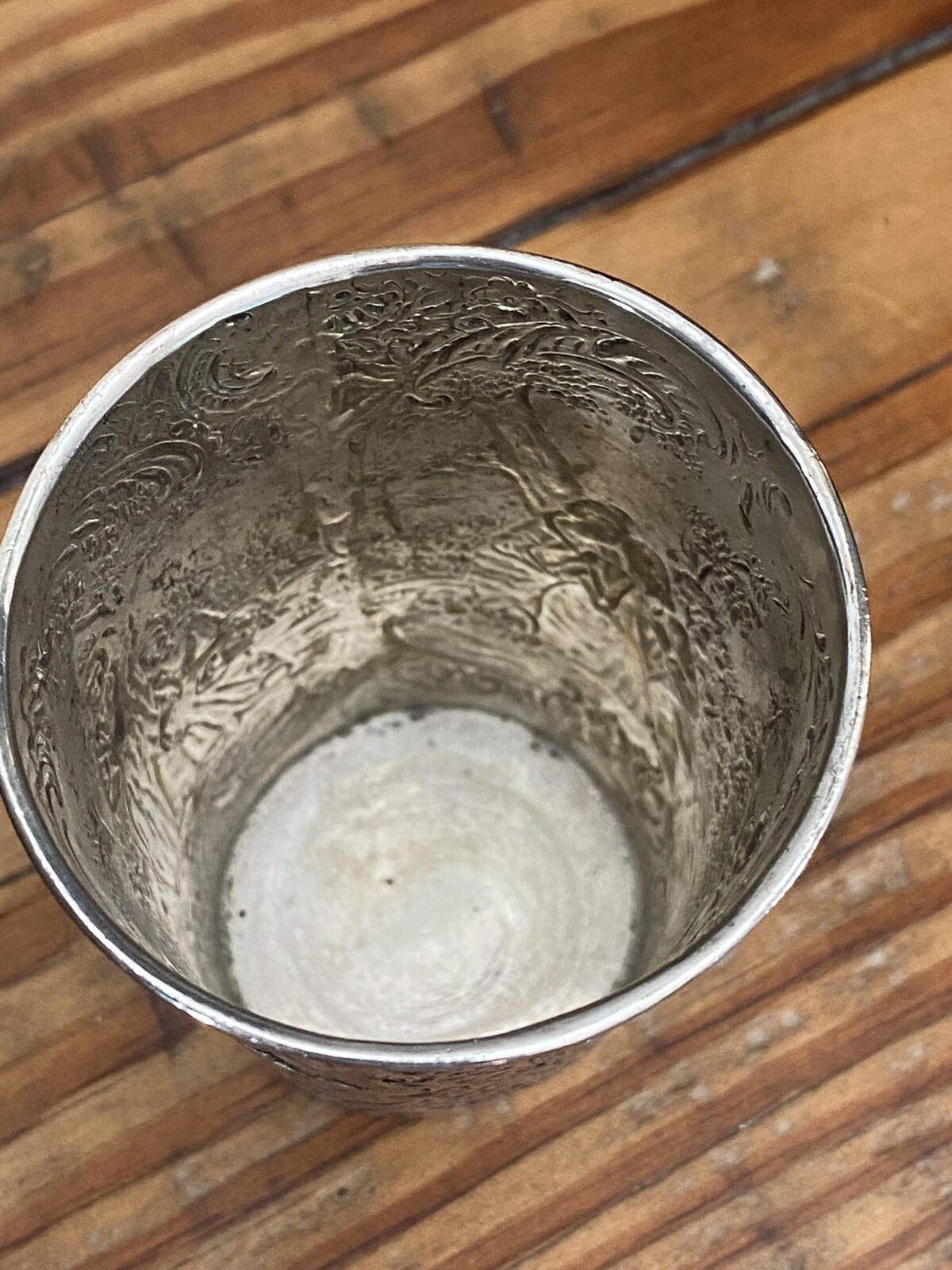 Ludwig Neresheimer German Hanau Repousse Silver Cup 3 Inch