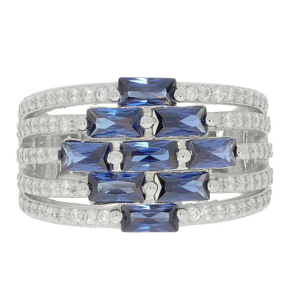 Sterling Silver Semi Mount Ring Setting OCT 5X2.5mm White Topaz