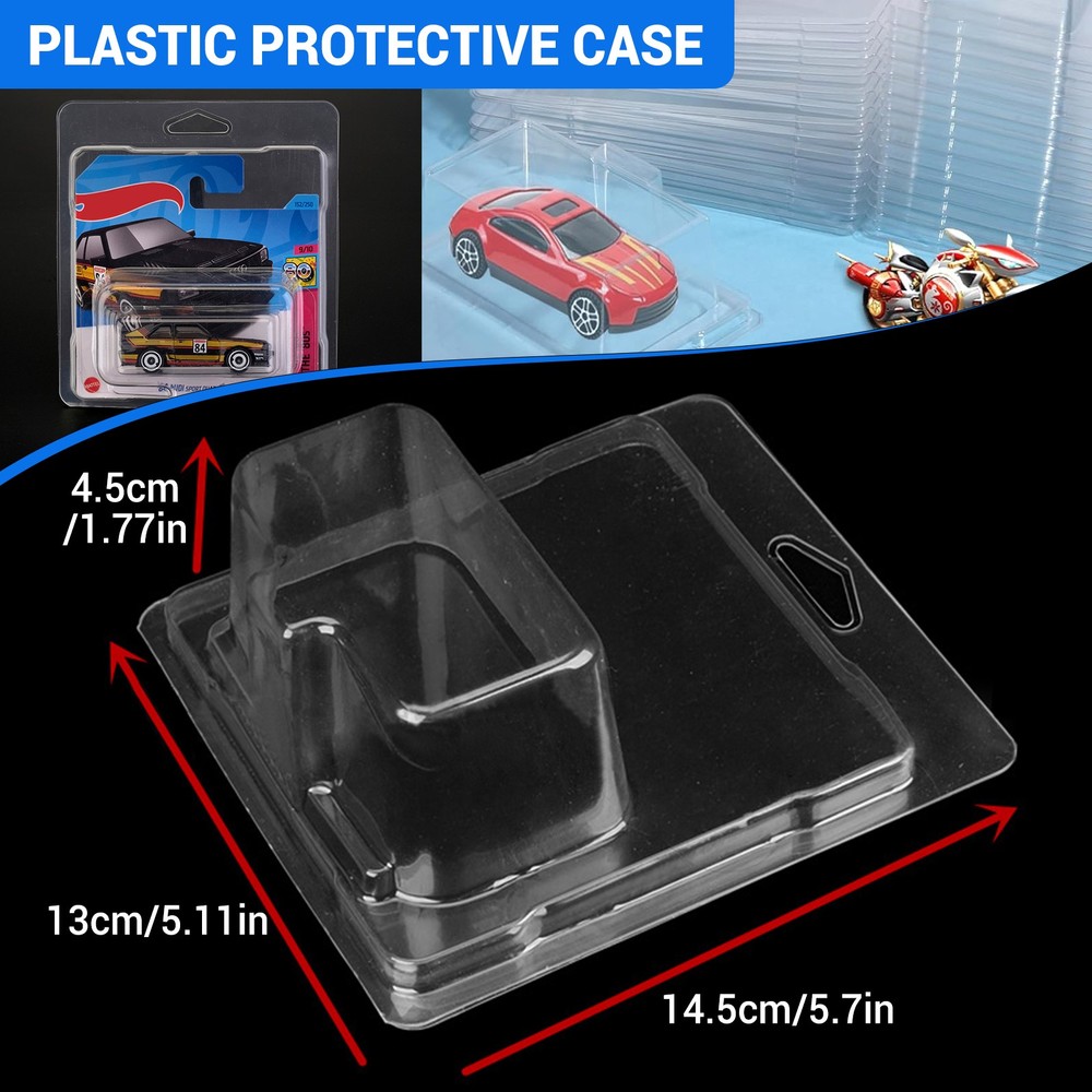 10Pack Protector For Hotwheels Matchbox Protective Case SHORT Card 1:64 Scale