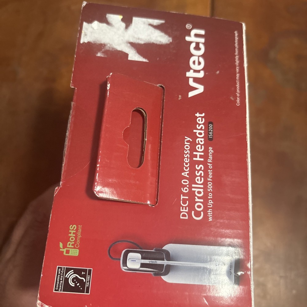 VTech IS6200 DECT 6.0 Accessory Cordless Headset Silver/Black 500 ft range