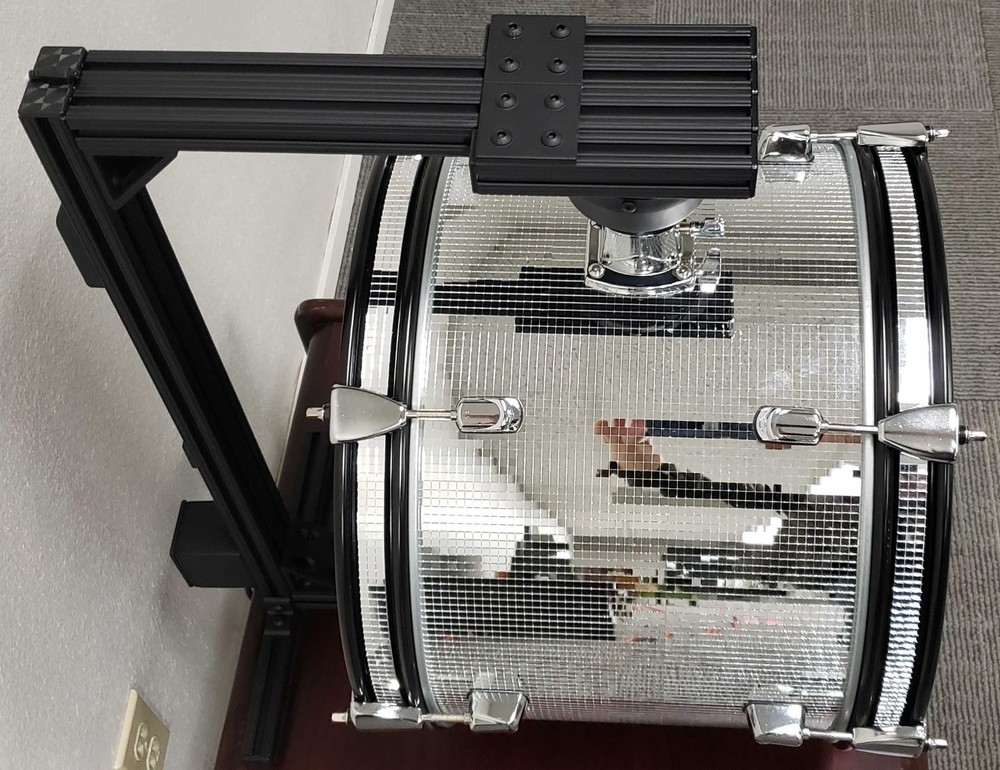 KISS Rotating Drum Display, Double Sided, Internal LED Lighting + Remote Control