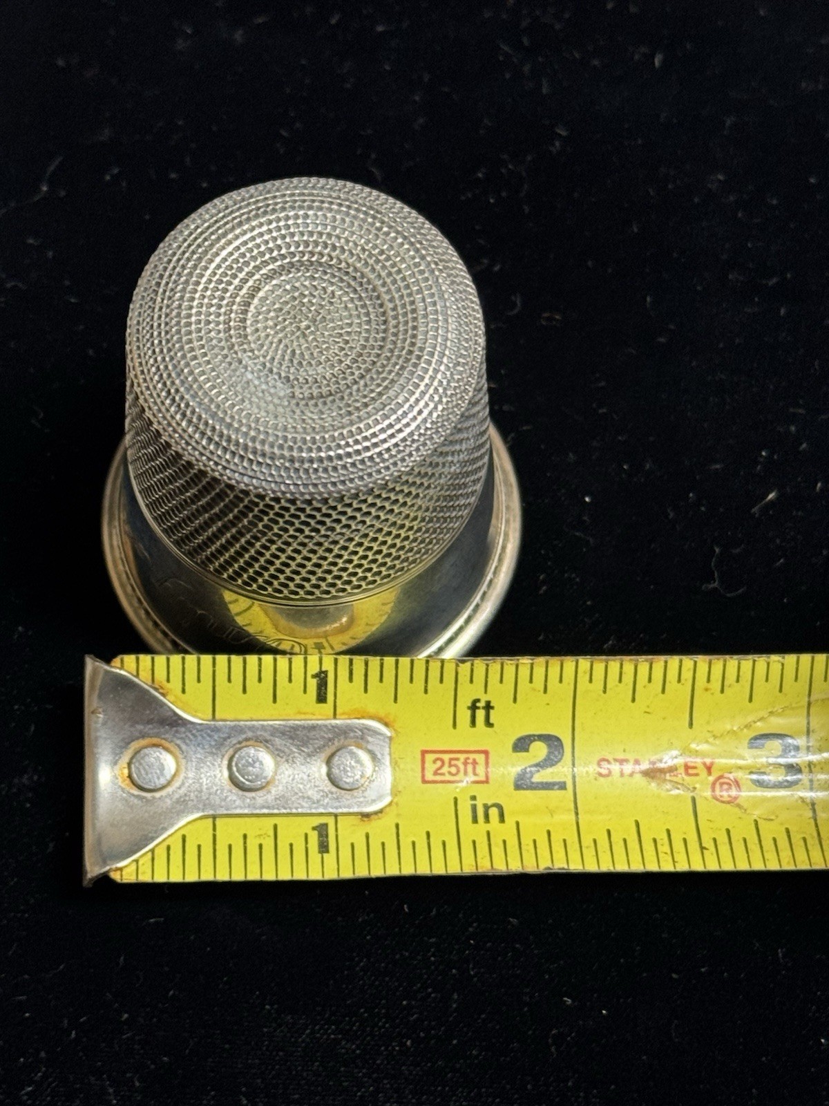 Antique Sterling "Only A Thimble Full" Shot Glass By Charles Thomae