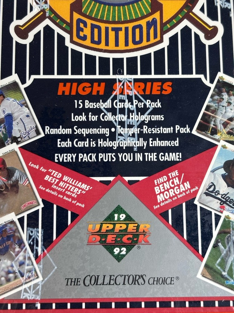 1992 Upper Deck High Series Baseball Sealed Box