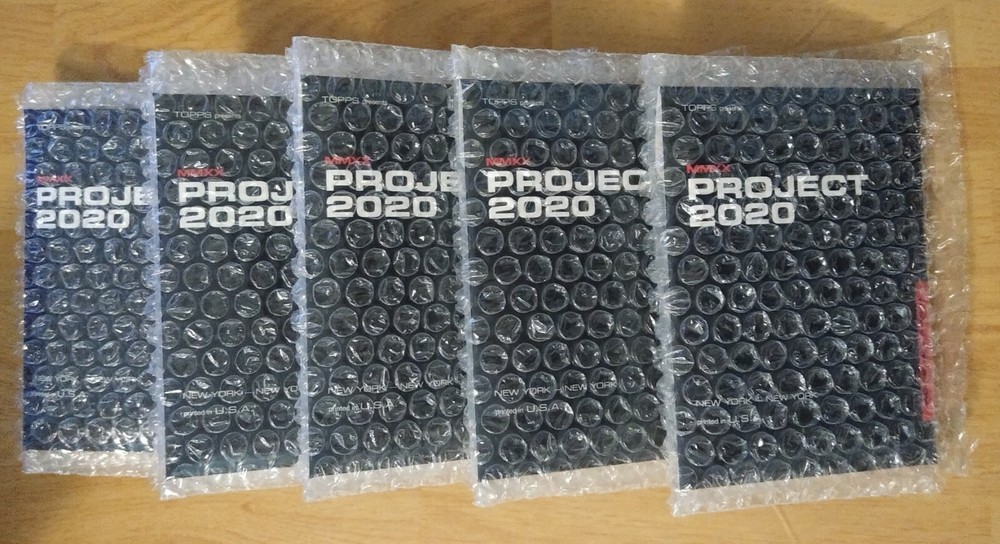 (5) Topps Project 2020 Empty Box Boxes w/Bubble Wrap Only lot