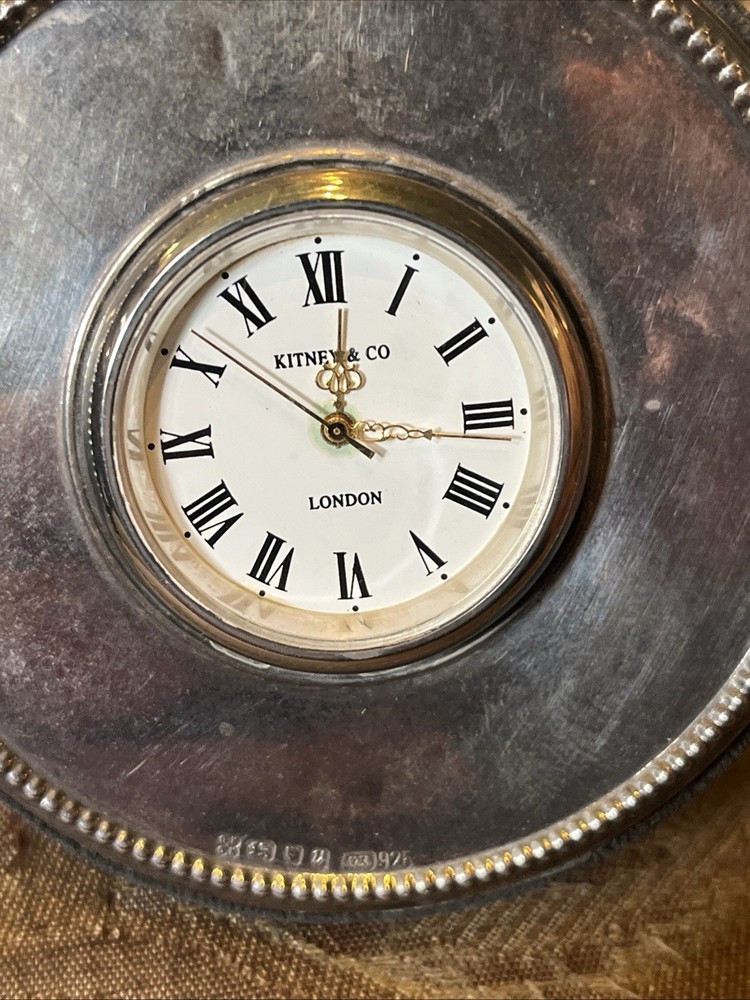 Silver Mounted Kitney And Co Quartz Clock
