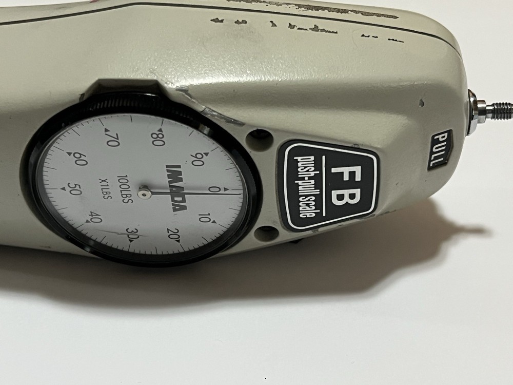IMADA FB-100 Push Pull Mechanical Force Gauge Scale 0-100 Lbs Set Japan