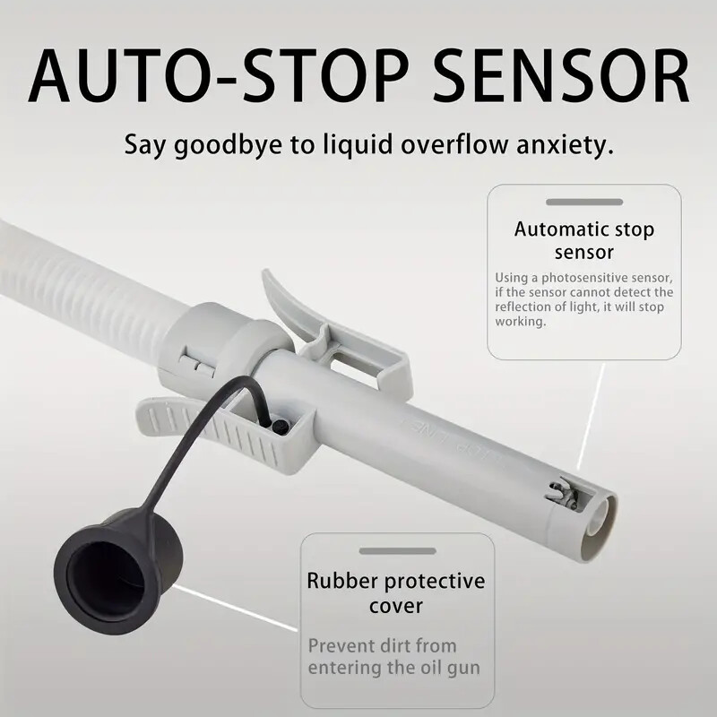 Automatic Fuel Transfer Pump with Auto-Stop,53'' Extra Long Hose Battery Powered