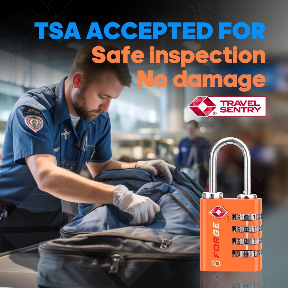 Forge Dual-Opening: Key or Combination Access Lock, TSA Approved Lo... Fast Ship