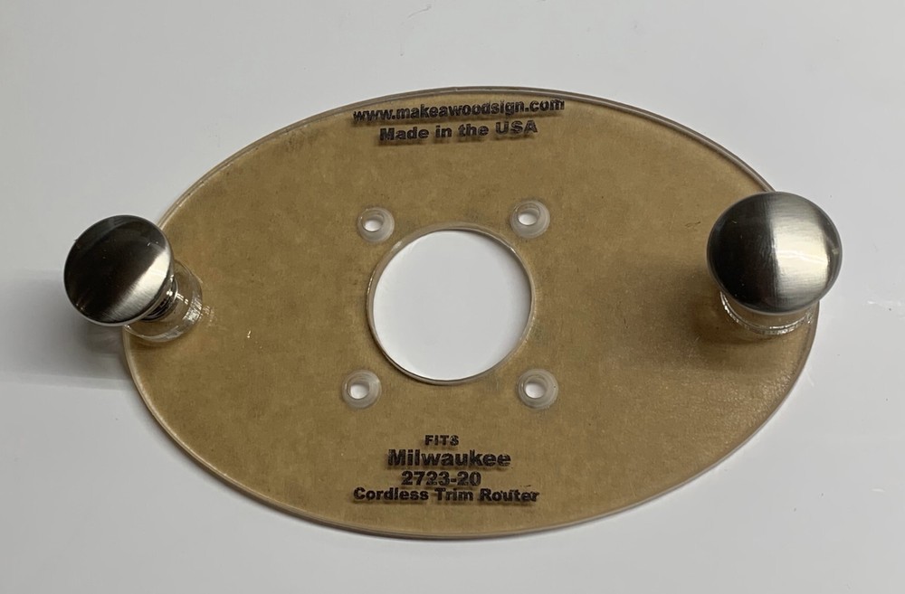 Acrylic Router Base Plate For Milwaukee Router