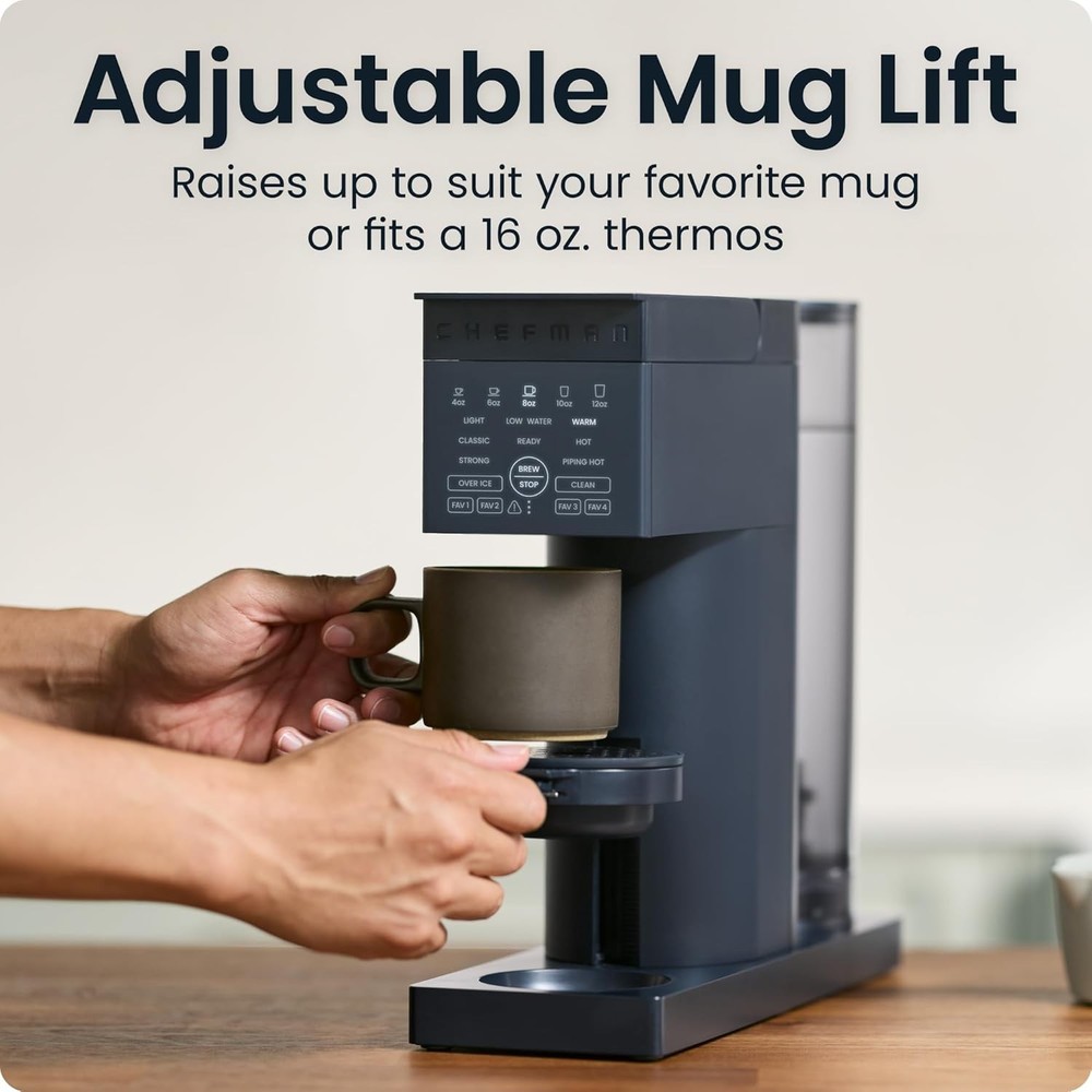 Caffeinator Single Serve Coffee Maker Brew Kcups & Grounds Drip Coffee Machine