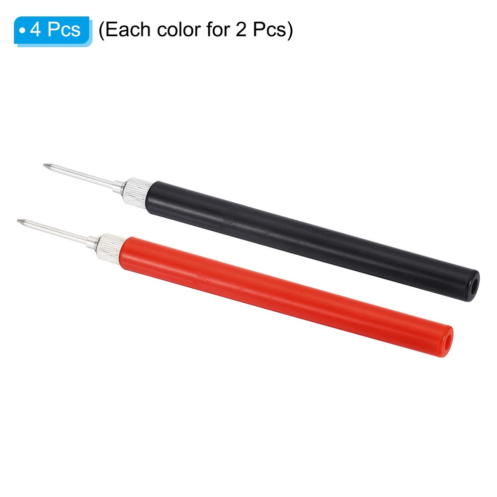 4Pcs 2mm Test Probes Multimeter Test Extention Pen Probe Pin Needle Red Black