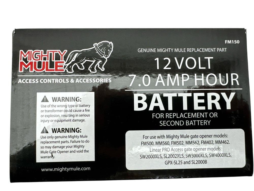 Mighty Mule 12-Volt Battery for Mighty Mule Automatic Gate Openers FM150