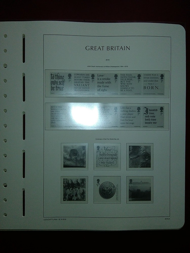 LIGHTHOUSE Commemorative Hingeless album pages Great Britain 2016 Used R201601