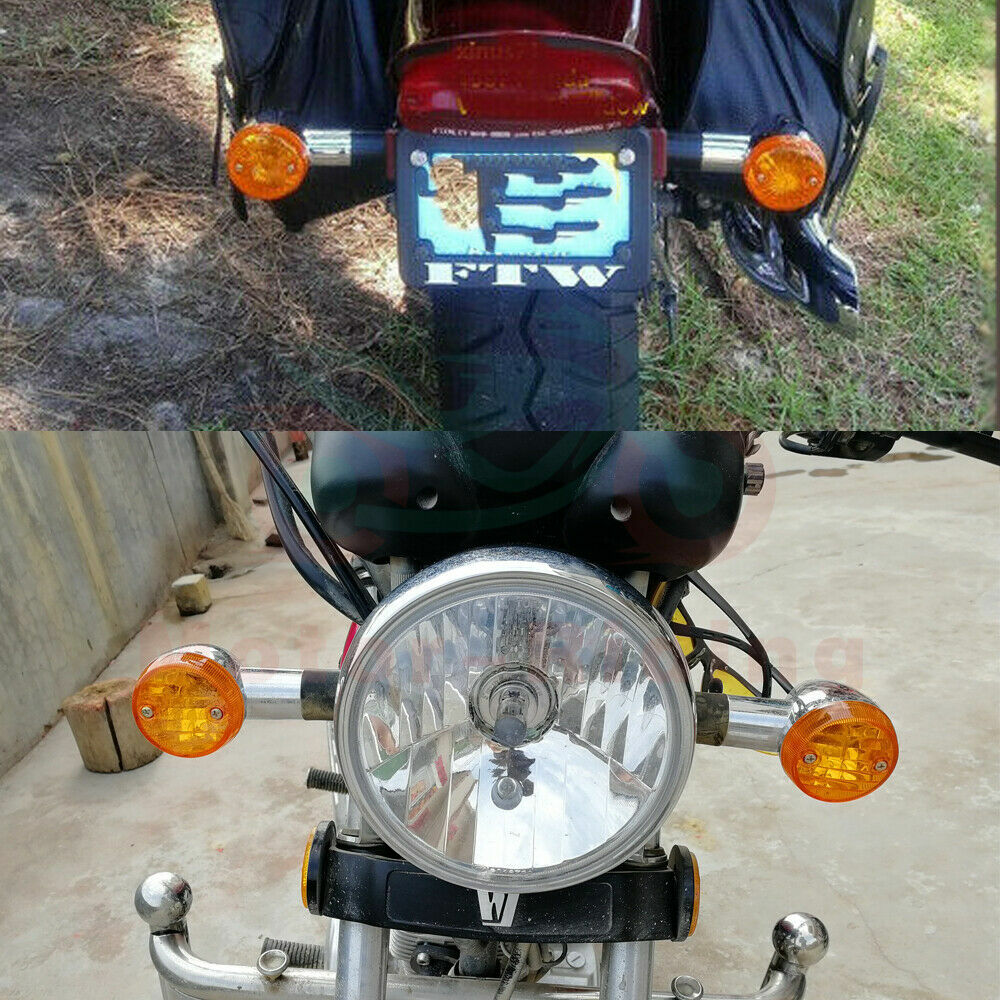 2PCS Turn Signal Lights Amber Blinker For Honda Shadow VT750 VT1100 VT1100 C C2