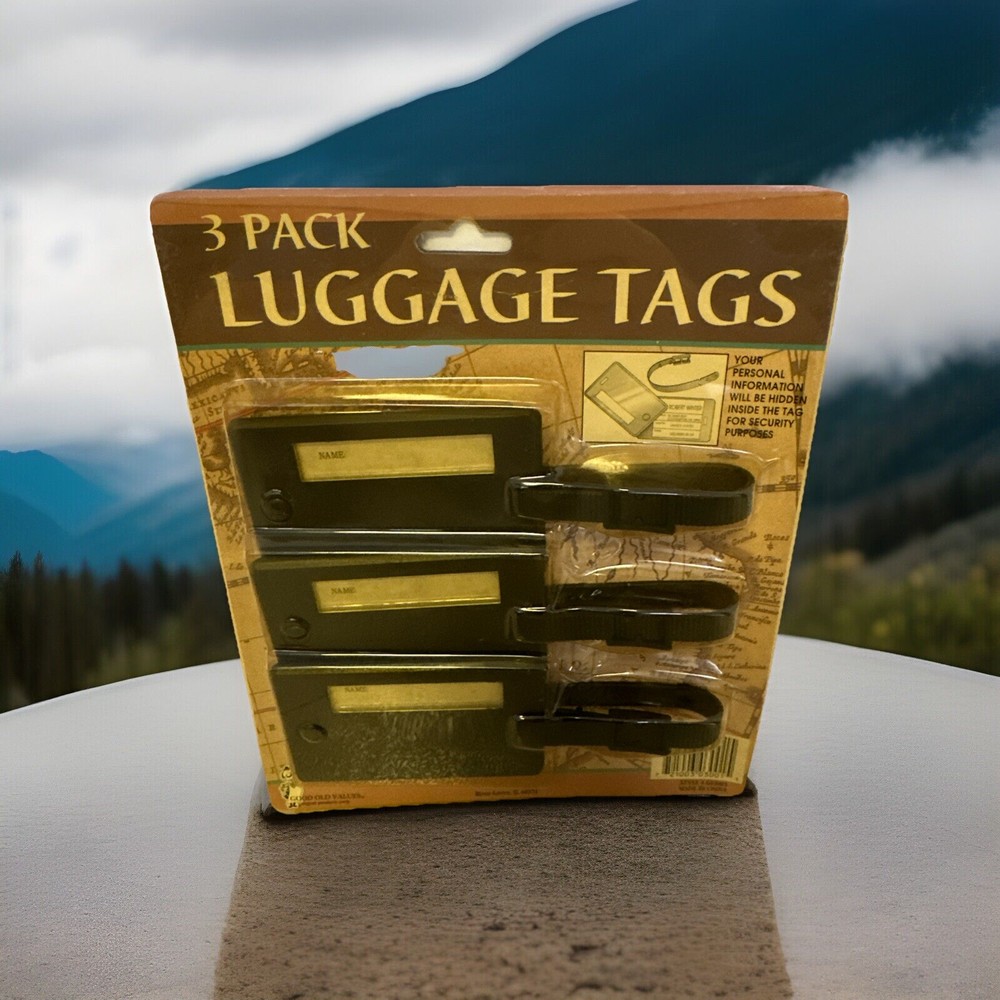 Good Old Values 3 Pack Luggage Tags New In Package Brown