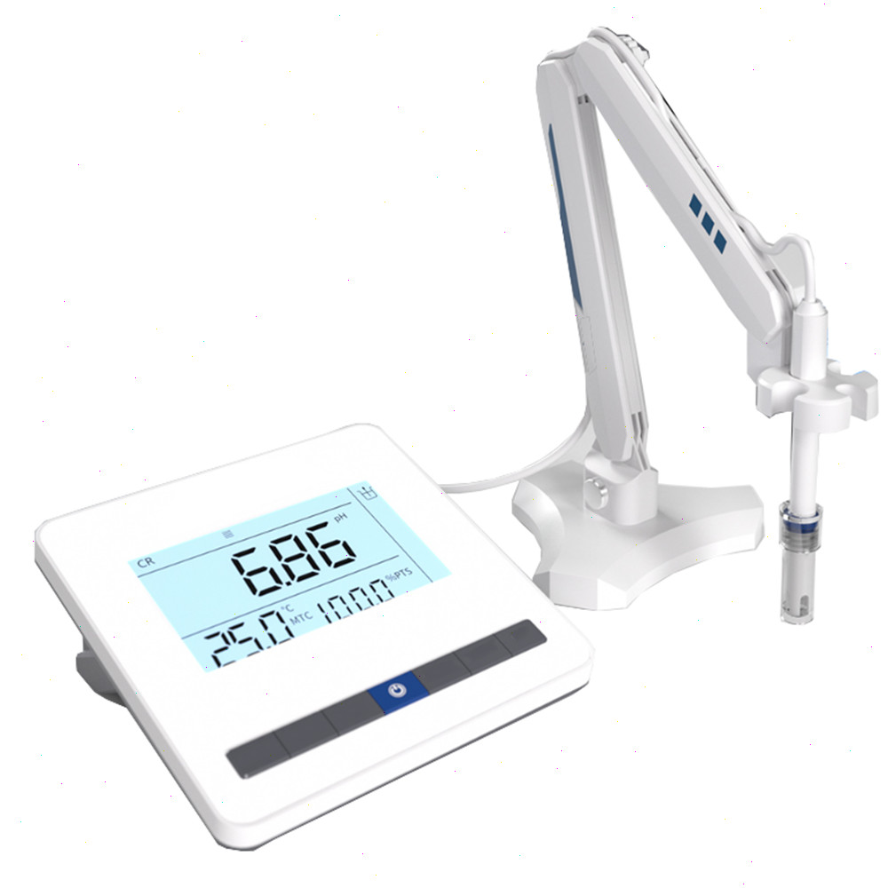 Benchtop PH Meter PH Tester with Buffer Powder 50 Groups Data Storage -2.00～18.0