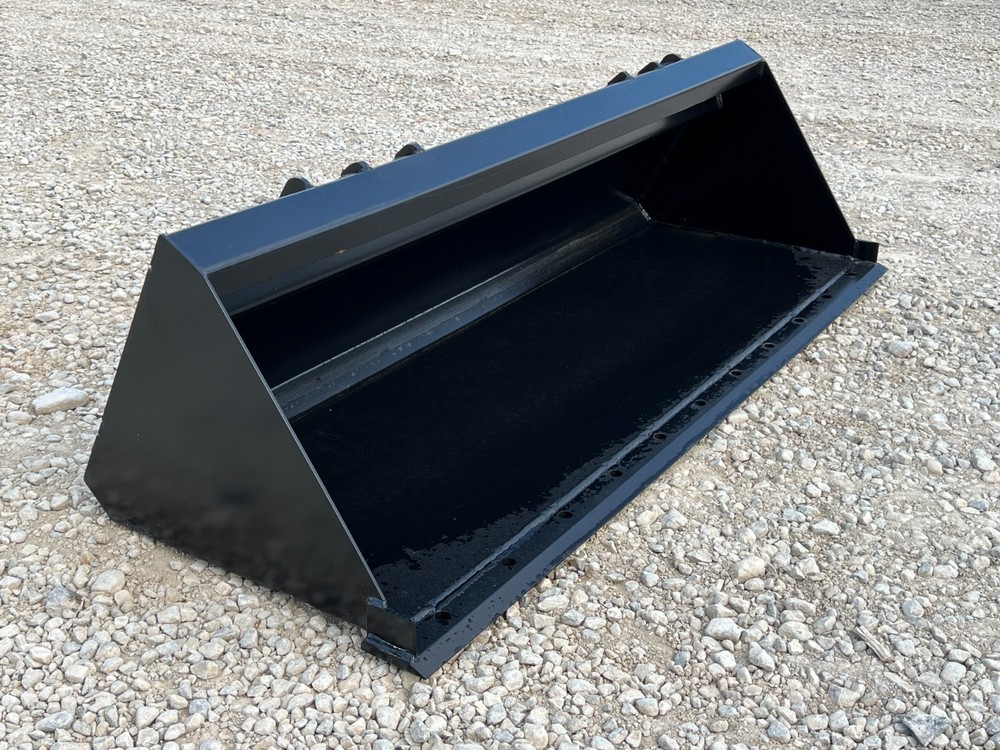 Rock Solid 66" Compact Tractor Smooth Bucket Universal Mount Loader Attachment