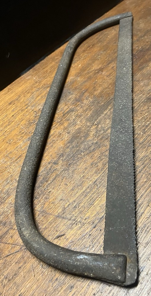 Vintage Metal Bow Saw Rustic Primitive Antique Decor