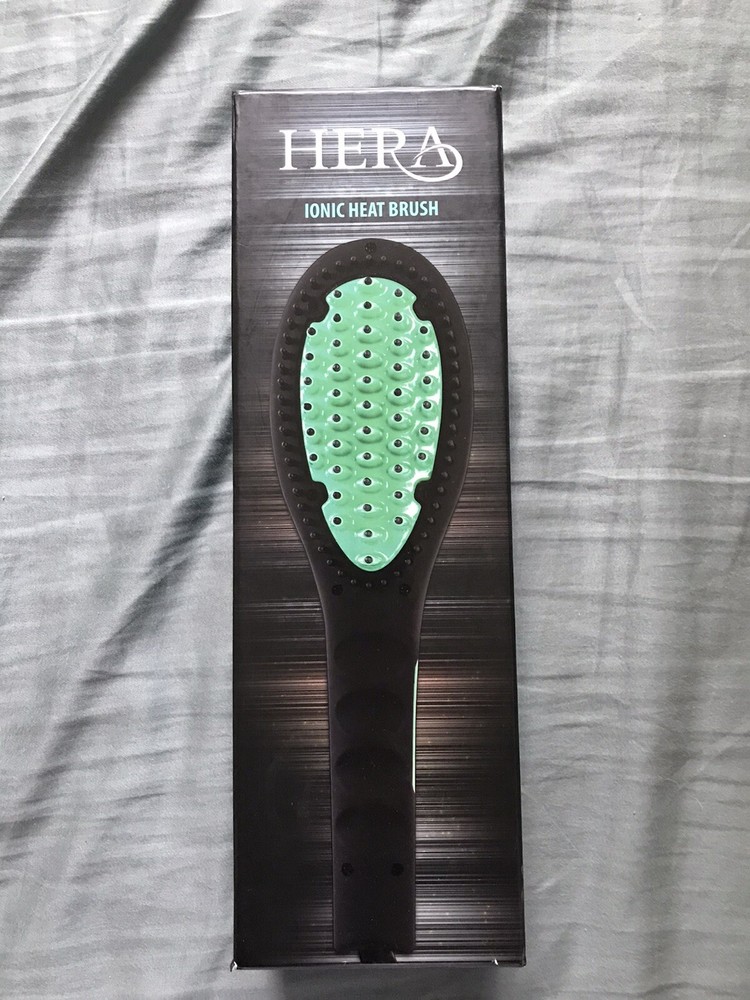 Hera Ionic Heat Brush with LCD Display Teal and black
