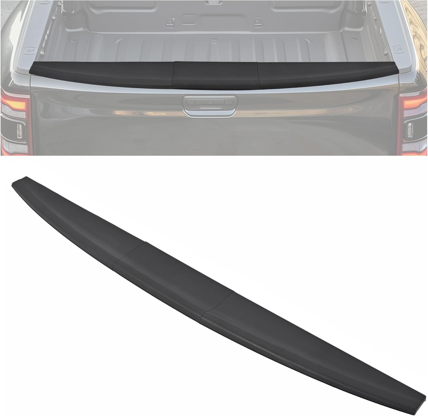 Tailgate Cover Molding Top Cap Protector Spoiler for 2009-2018 Dodge Ram Pickup