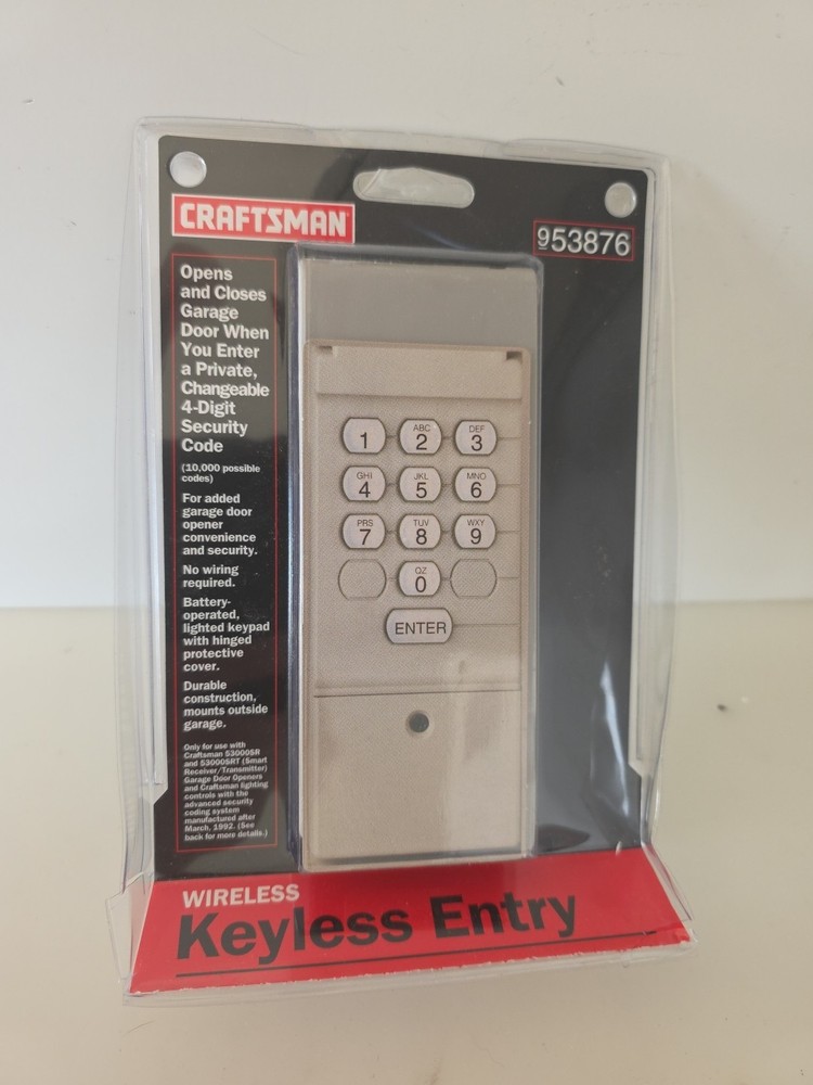 Craftsman Wireless Entry Keypad Garage Door Opener 953876 NEW