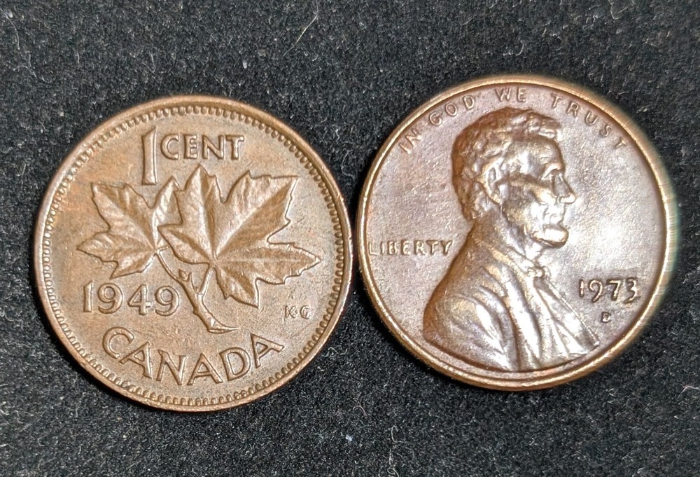 1949 Canada 1 Cent Circulated KM# 32 Brown
