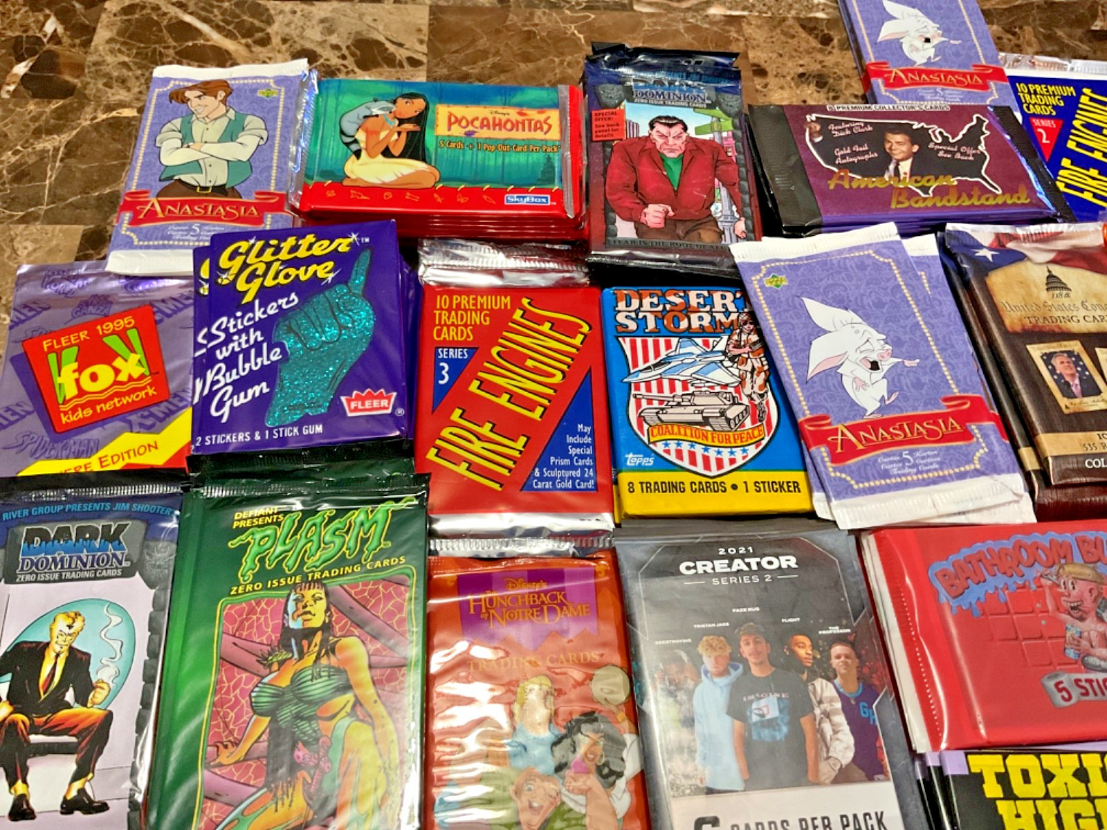 30 New Sealed Vintage 80’s 90’s 00’s Non Sports Trading Card Packs + Free Extras